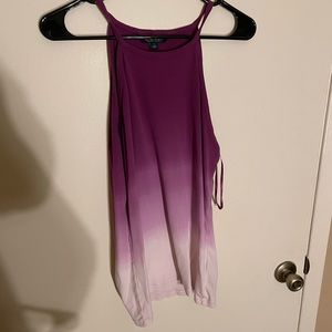 Purple and white ombré tank top